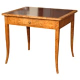 Antique Biedermeier birch writing table