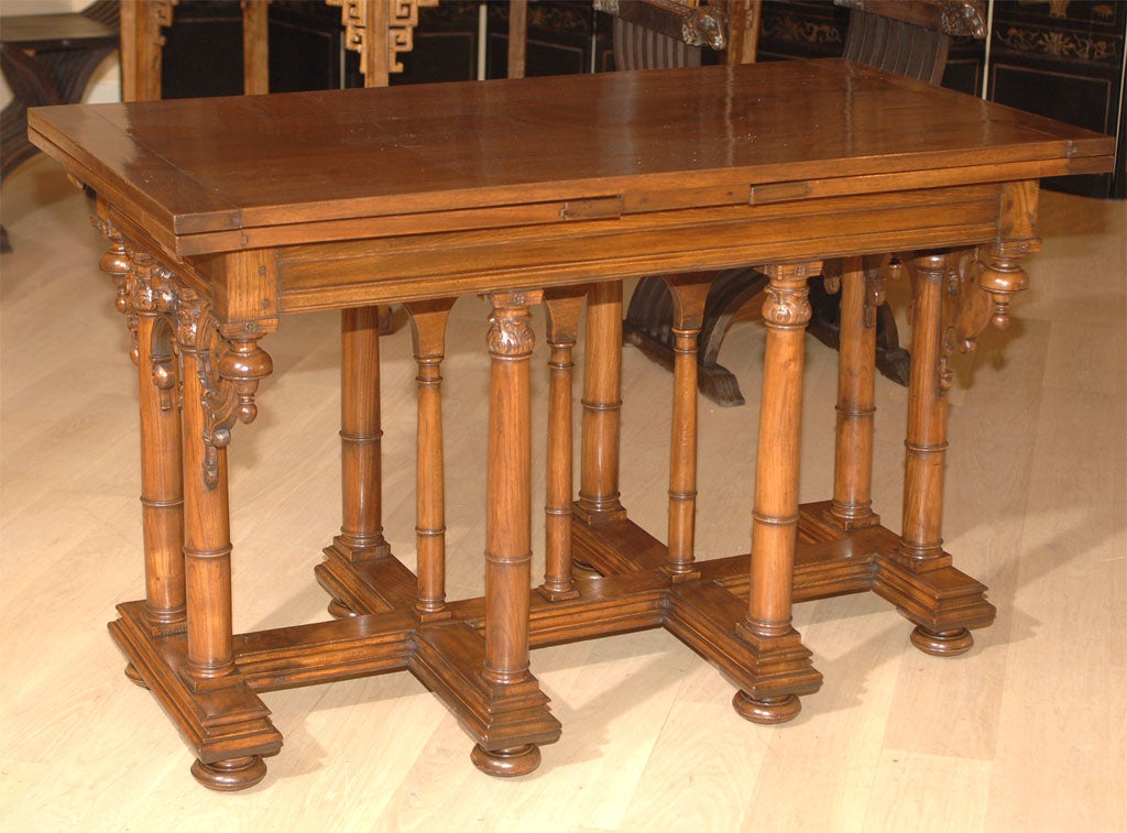 Mid 19th Century English Draw End Mahogany Library Table