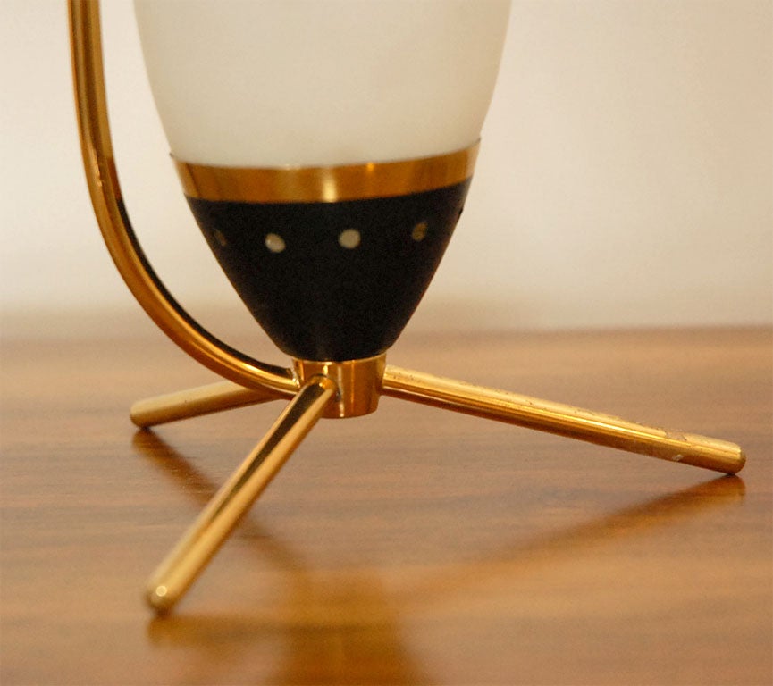 Brass Stilnovo Egg Shape Night Light