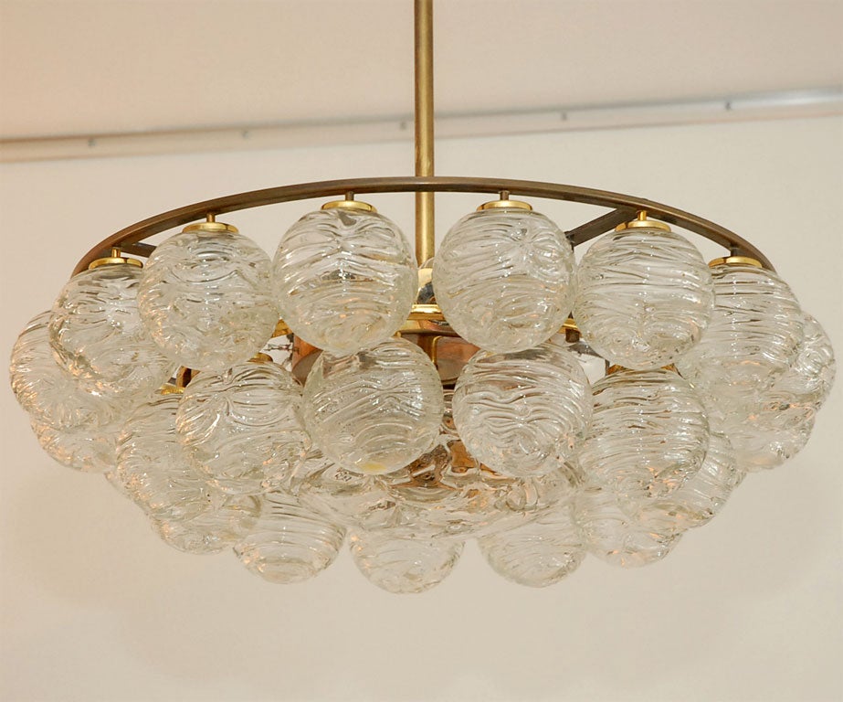 Textured Glass Ball & Disc Ceiling Light
