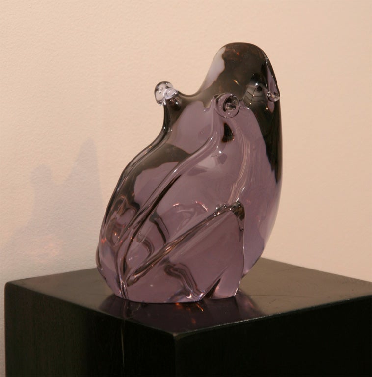 Signed Seguso Glass Frog In Excellent Condition For Sale In New York, NY