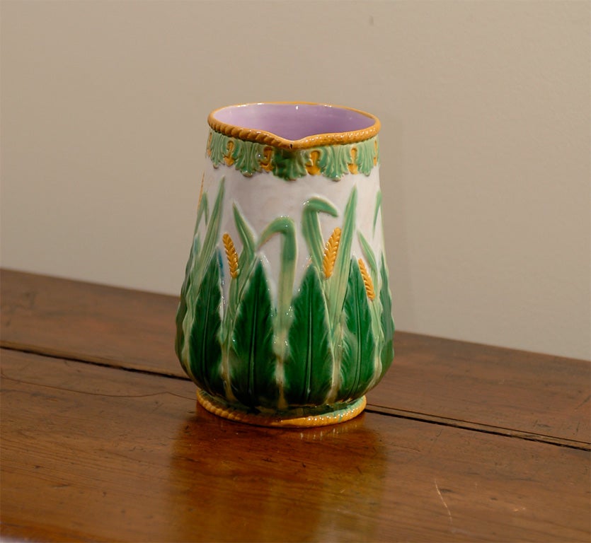 19th Century English Majolica George Jones Pitcher Jug