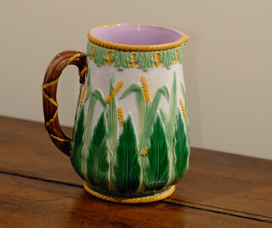 Majolica is a pottery that was started in England by the Minton Company in 1851.  The pottery quickly became popular and several other companies popped up throughout England. <br />
George Jones used to work for Minton before setting off on his