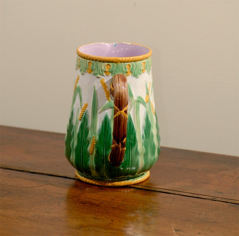English Majolica George Jones Pitcher Jug 1