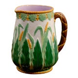 English Majolica George Jones Pitcher Jug