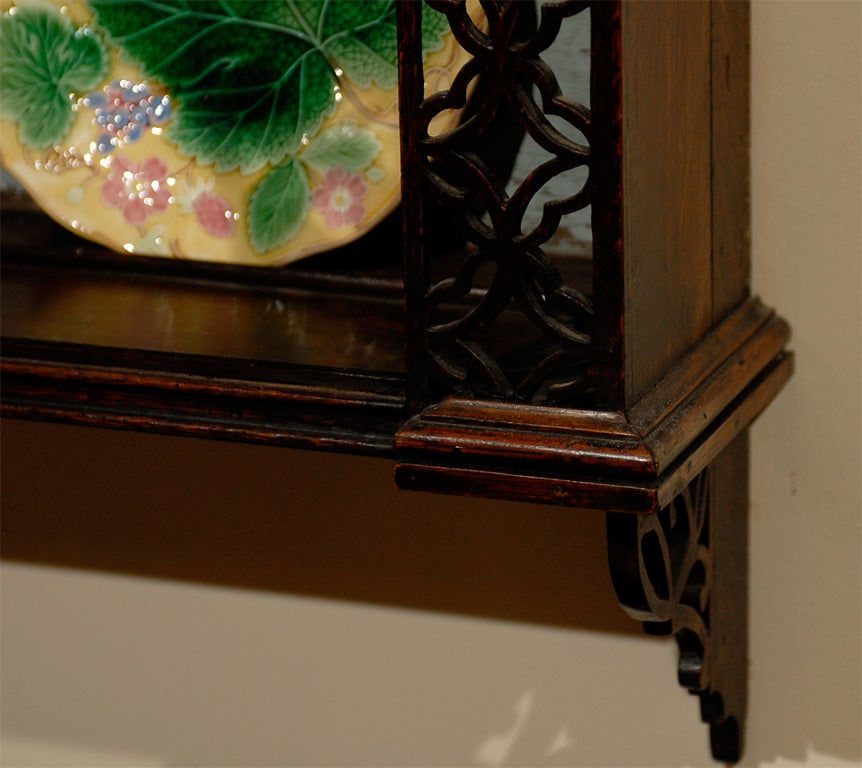19th Century Gorgeous English Fretwork Shelf worked in Chippendale style For Sale