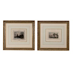 19th Century Set of 2 Tombleson Prints framed