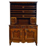 Gorgeous French Vaisselier with Burl Elm panels Antique Gorgeous French Vaisselier with Burl Elm panels