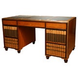 Brass Inlaid Satinwood Campaign Desk
