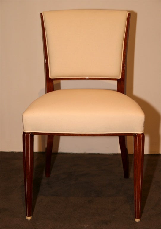 Early Art Deco Chair with Ivory Details by Jules Leleu 2