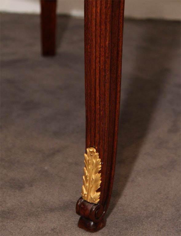 Pair of Early Art Deco Mahogany Armchairs In Good Condition In New York, NY