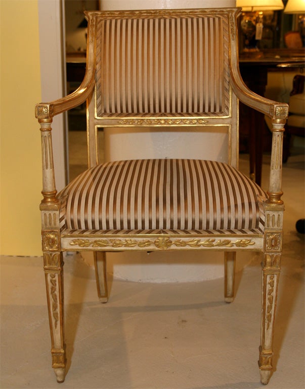Pair of Louis XVI Style Fauteuils by Dennis & Leen 1