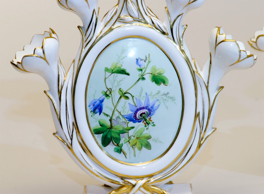 English Rare Pair Derby Porcelain Tulipieres