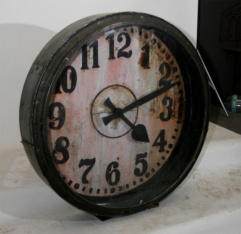 Early 20th century industrial clock face