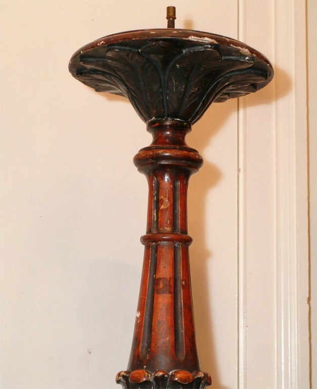 Monumental Italian altar candlesticks could be floor lamps or large scales table lamps/ sticks