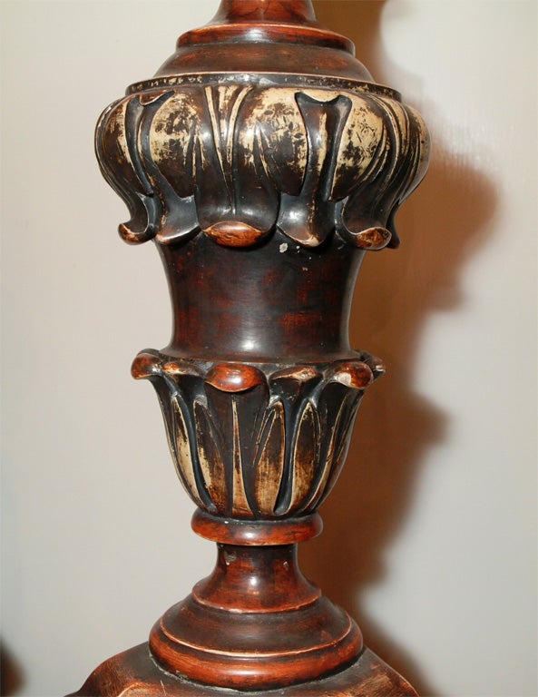 Carved MONUMENTAL ITALIAN ALTAR CANDLESTICKS For Sale