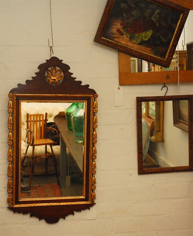Georgian Carved and Gilded Wall Mirror For Sale