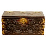 Large Carved Wood Letter Box