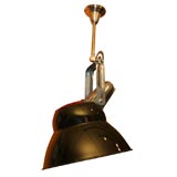 Vintage Black Enamel Reflector Mogul Light