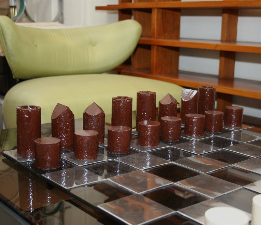 Modernist Chess Set Attributed to Pierre Cardin 3
