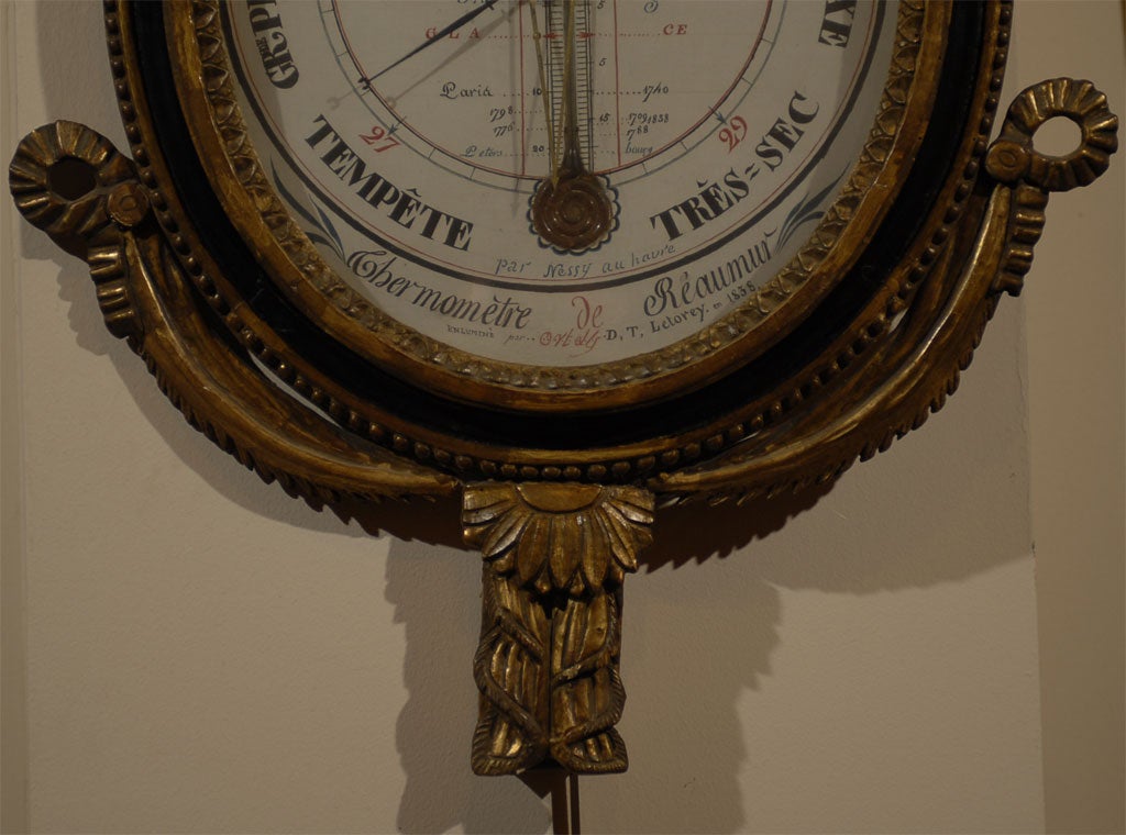 Barómetro con cresta de águila estilo Luis XVI, Francia, 1838 Francés en venta