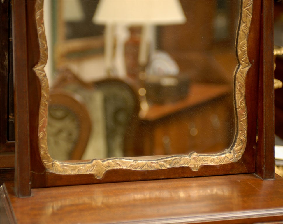 George III period Dressing Mirror in Mahogany & Gilt, c. 1790 For Sale 1