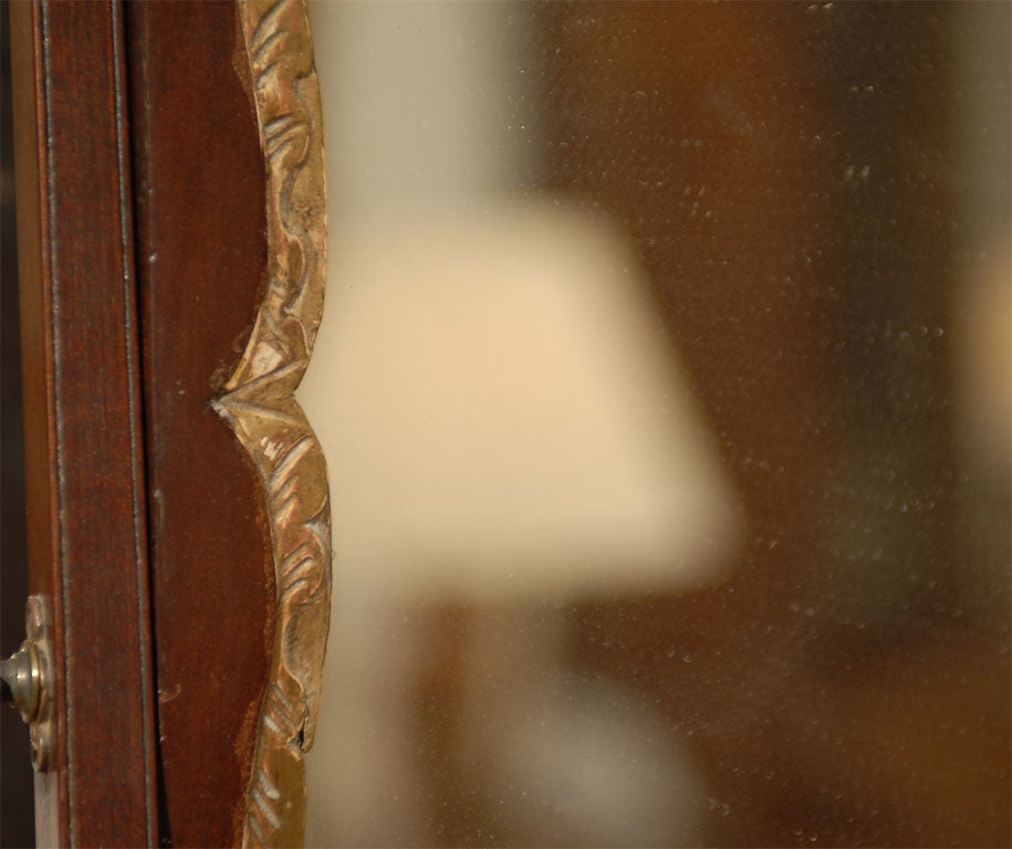 George Iii Period Dressing Mirror In Mahogany And Gilt C 1790 For