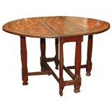 Antique 19th C. Painted Drop Leaf  Italian Table