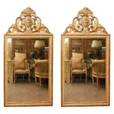 Antique Pair of Italian Carved Mirrors