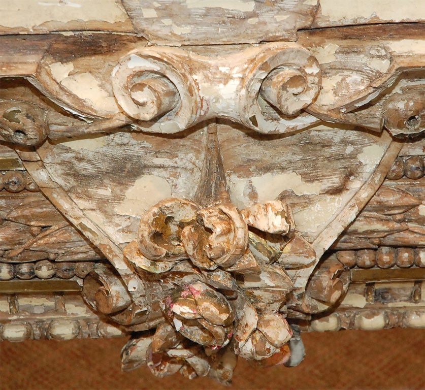19th C. Italian Heavily Caved Wood Architectual Panel 3