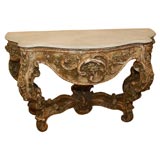 18th C. Italian Console with Marble Top