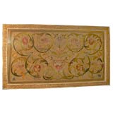 18th C. Italian Embroidered Textile in Painted and Gilt Frame