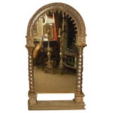 18th C. Italian Painted and Silverleaf Frame