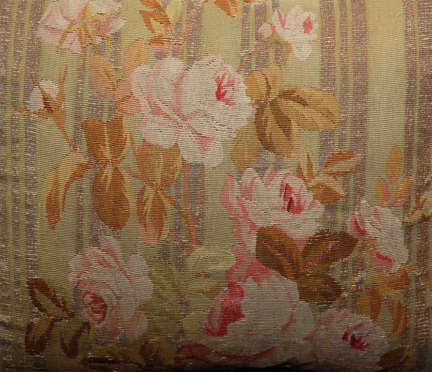 19th Century Pair of 19th C. Aubusson Tapestry Pillows