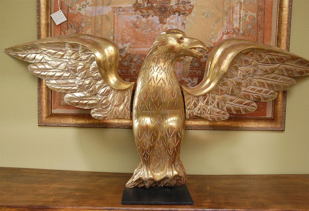 Hand Carved Giltwood Eagle C. 1900
