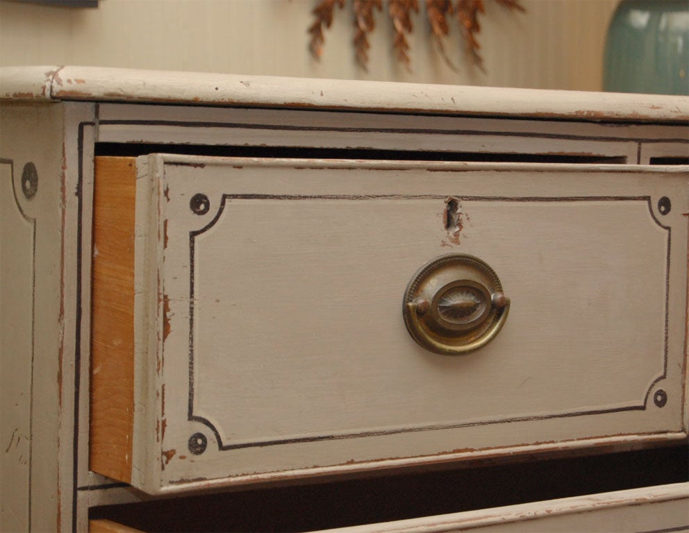 Painted Chest of Drawers, Chalk White with Bracket Feet 2