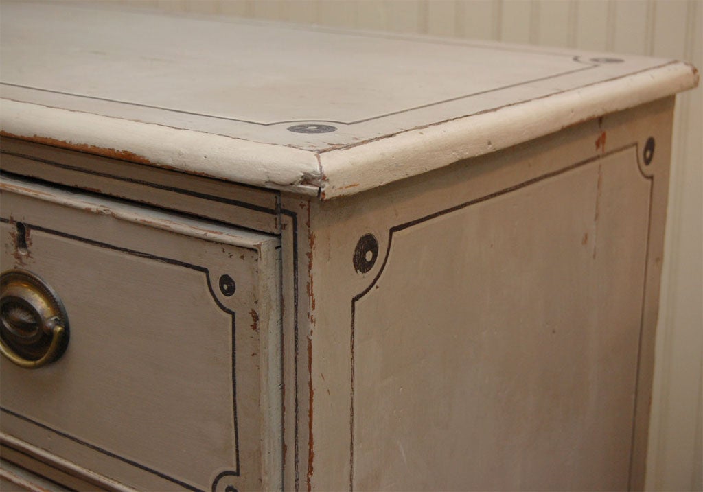 Painted Chest of Drawers, Chalk White with Bracket Feet 4