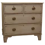 Painted Chest of Drawers, Chalk White with Bracket Feet
