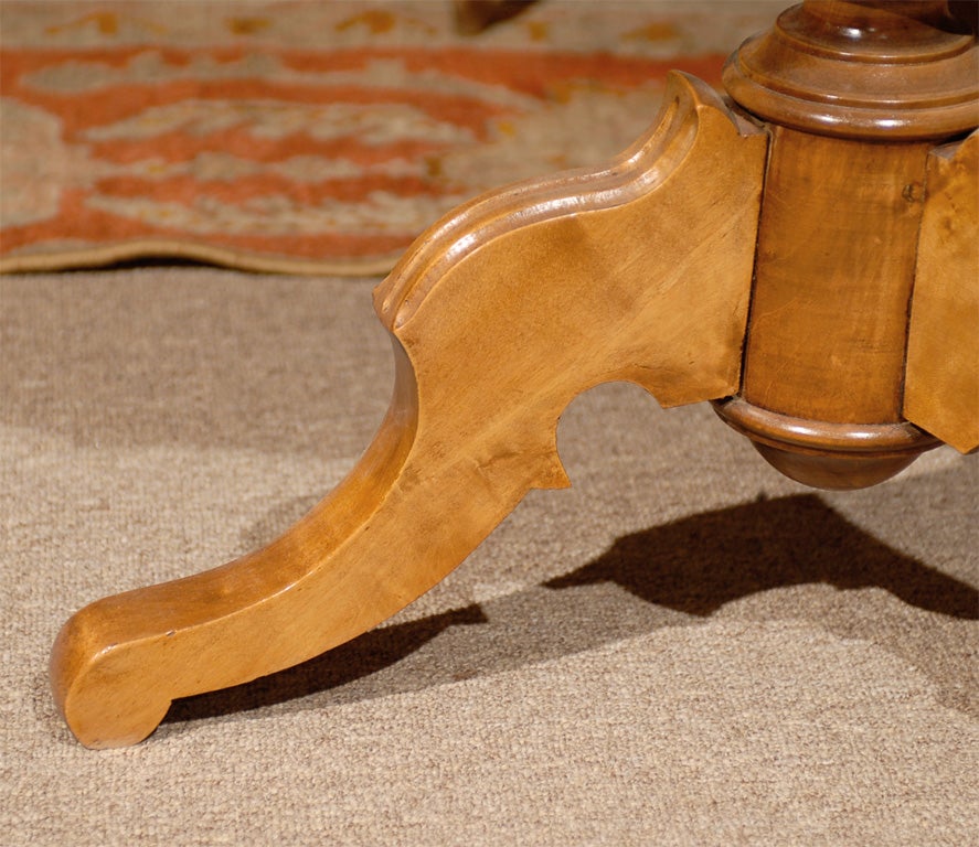 Satinwood 19th Century Gueridon Game Table, circa 1850 For Sale