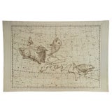 PISCIS - ARIES, Rare celestial chart by Johann Elert Bode, 1801