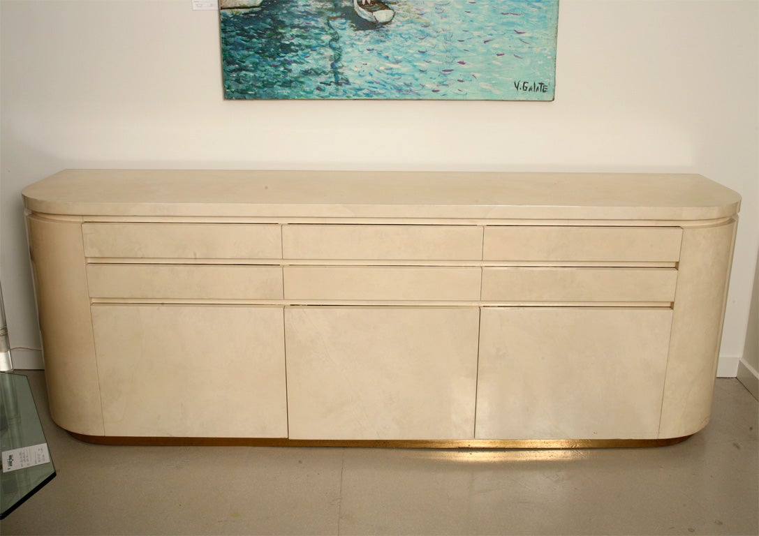 Karl Springer Signed Goatskin Sideboard