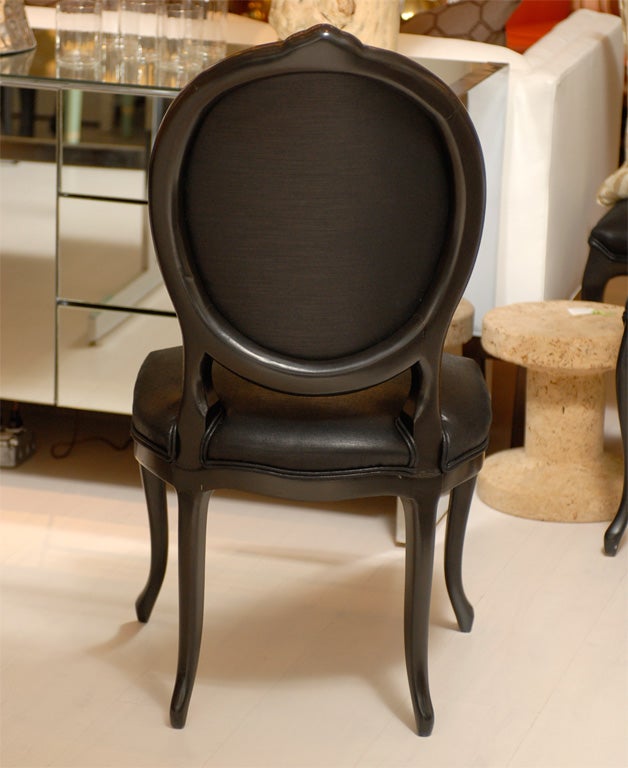 Black Round Back Dining Chair For Sale at 1stDibs