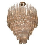 A VENINI - CAMER STYLE - FOR MURANO CHANDELIER IN CLEAR GLASS