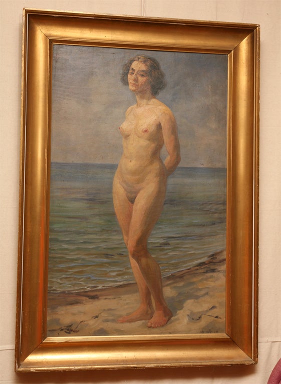 Danish Skagen School Painting of Nude