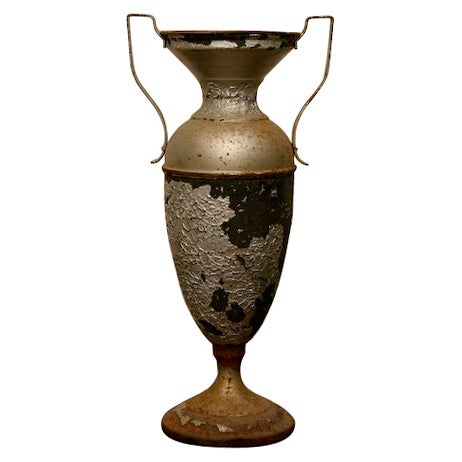 Rustic Metal Urn For Sale