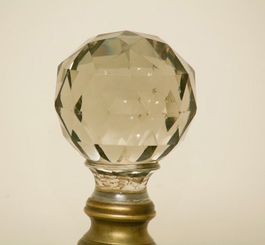 Extra Large Glass Finial Used as Decorative Centerpiece of a Home's Center Staircase