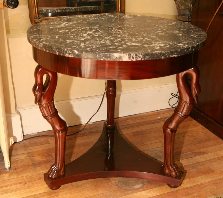French Empire Marble Topped Center Table