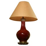 Chinese Oxblood table lamp.