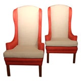Tall Queen Anne Wing Chairs