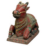 Antique Indian Folk Art Bull